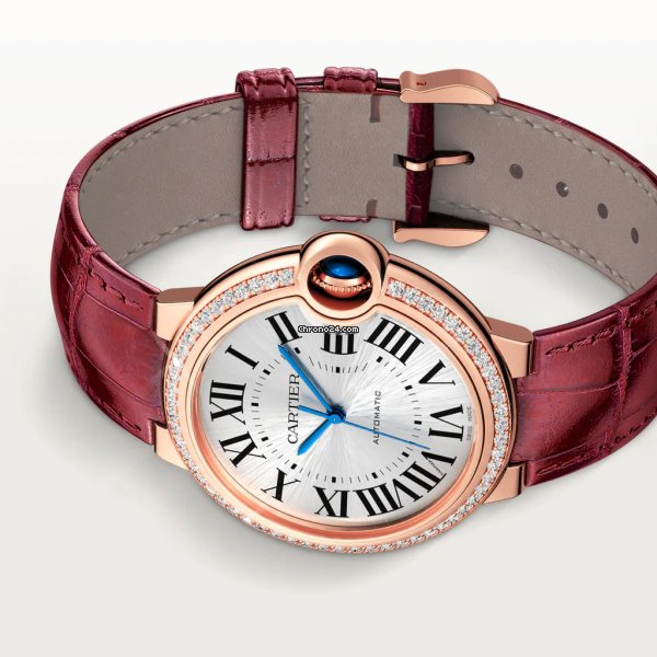 IMG_9081 Cartier Ballon Bleu 36mm Womens watch Automatic Rose gold WJBB0034 Replica 4