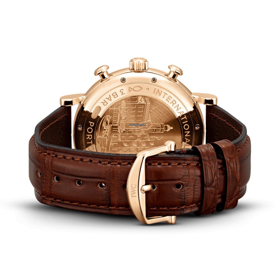 IMG_9081 IWC Portofino Chronograph Mens watch Unisex Automatic Rose gold IW391025 Replica 4