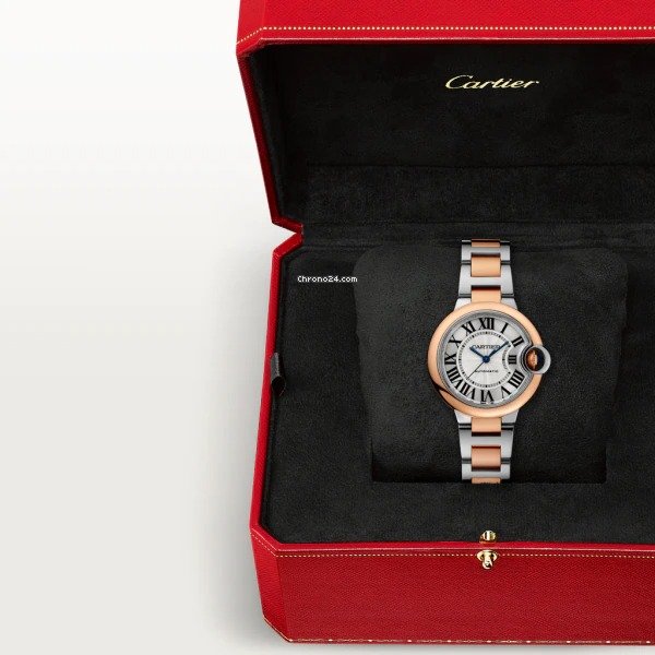 IMG_9081 Cartier Ballon Bleu 33mm Womens watch Automatic Gold Steel W2BB0023 Replica 4