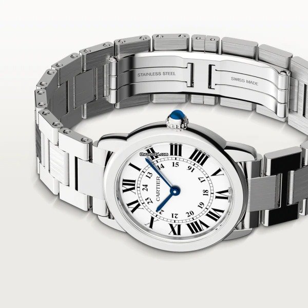 IMG_9081 Cartier Ronde Solo de Cartier Womens watch Quartz Steel W6701004 Replica 4