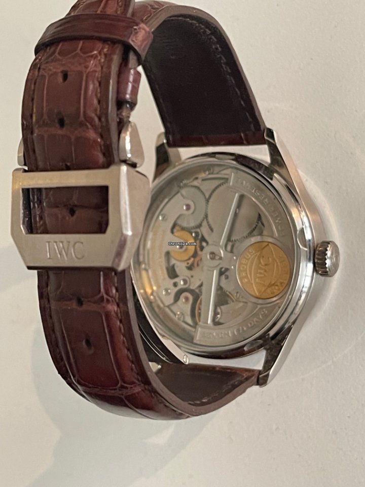 IMG_9081 IWC Portuguese Perpetual Calendar Mens watch Unisex Automatic White gold 502218 Replica 4