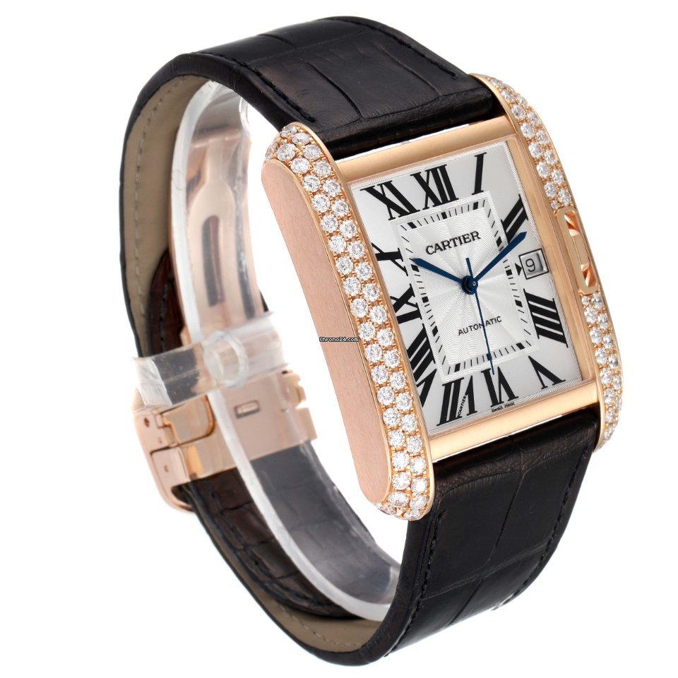IMG_9081 Cartier Tank Anglaise Mens watch Unisex Automatic Rose gold WT100021 Replica 4