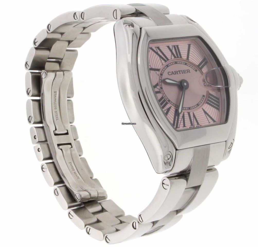 Cartier Roadster Mens watch Unisex Quartz Steel W62017V3 2675 Replica 4