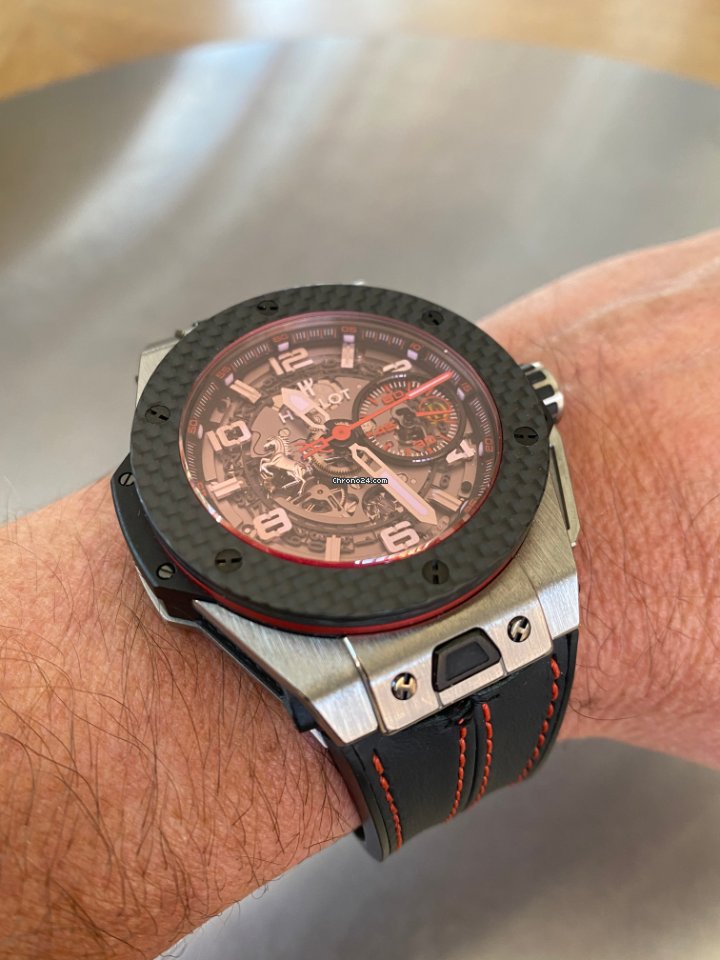 IMG_9081 Hublot Big Bang Ferrari Mens watch Unisex Automatic Titanium 401.NQ.0123.VR Replica 4
