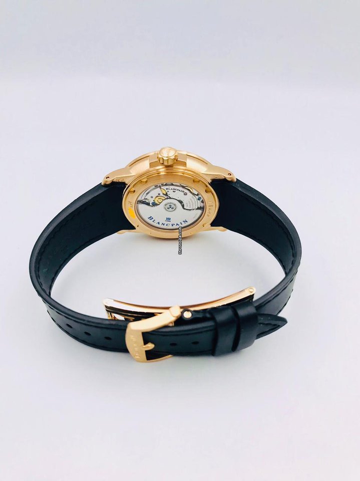 Blancpain Mens watch Unisex Automatic Rose gold 2850B-3630A-64B Replica 4