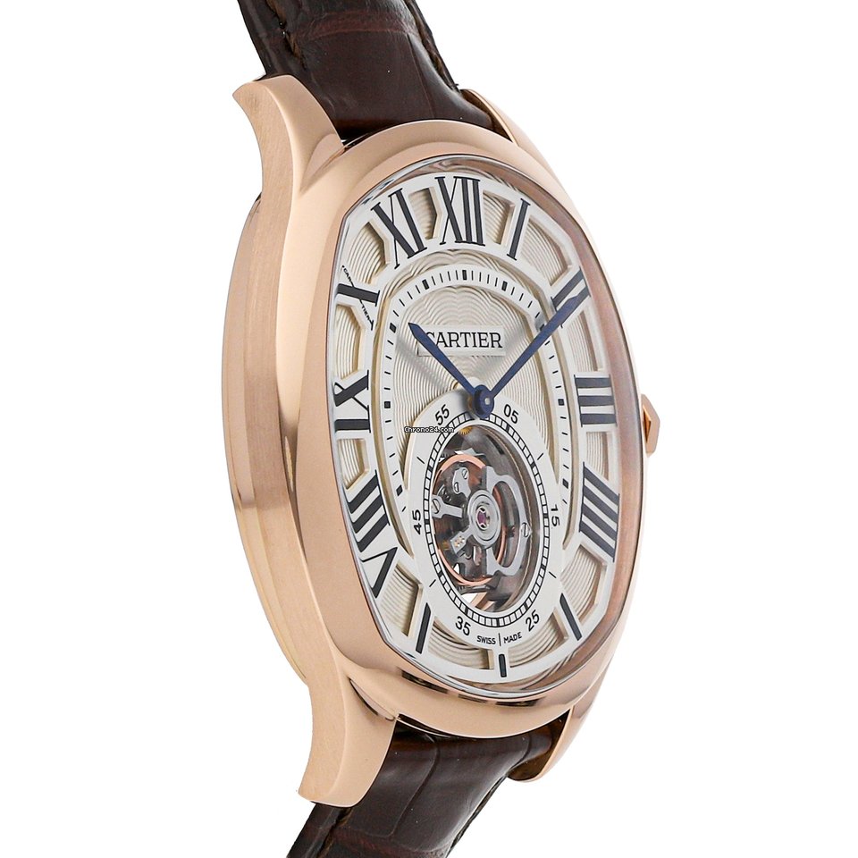 IMG_9081 Cartier Drive de Cartier Mens watch Unisex Manual winding Rose gold W4100013 Replica 4