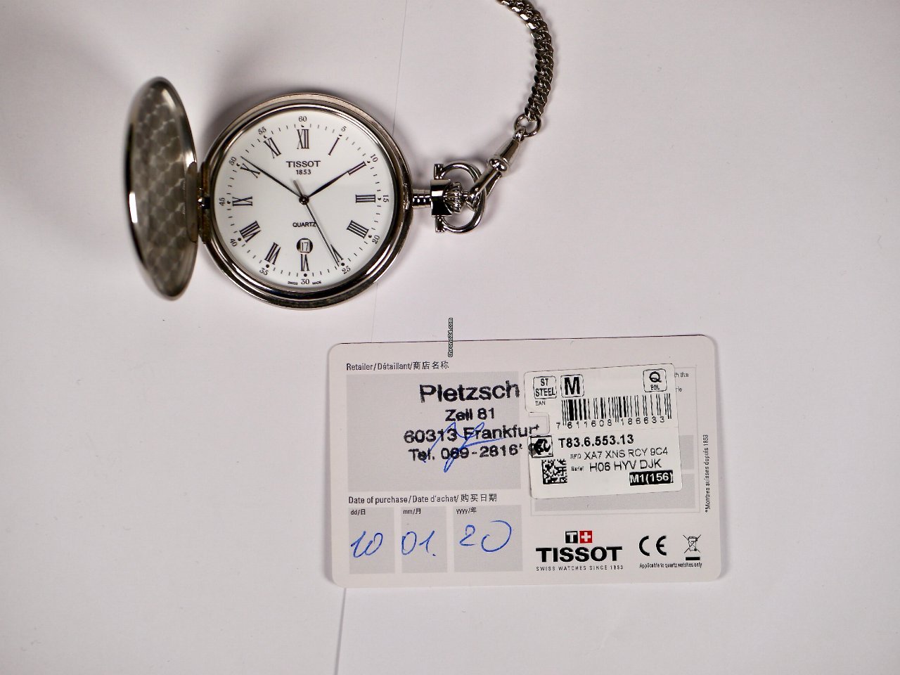 IMG_9081 Tissot Mens watch Unisex Quartz Steel T83.6.553.13 Replica 4