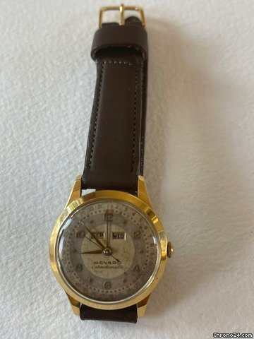 Movado Mens watch Unisex Automatic Yellow gold Movado Calendomatic Replica 4