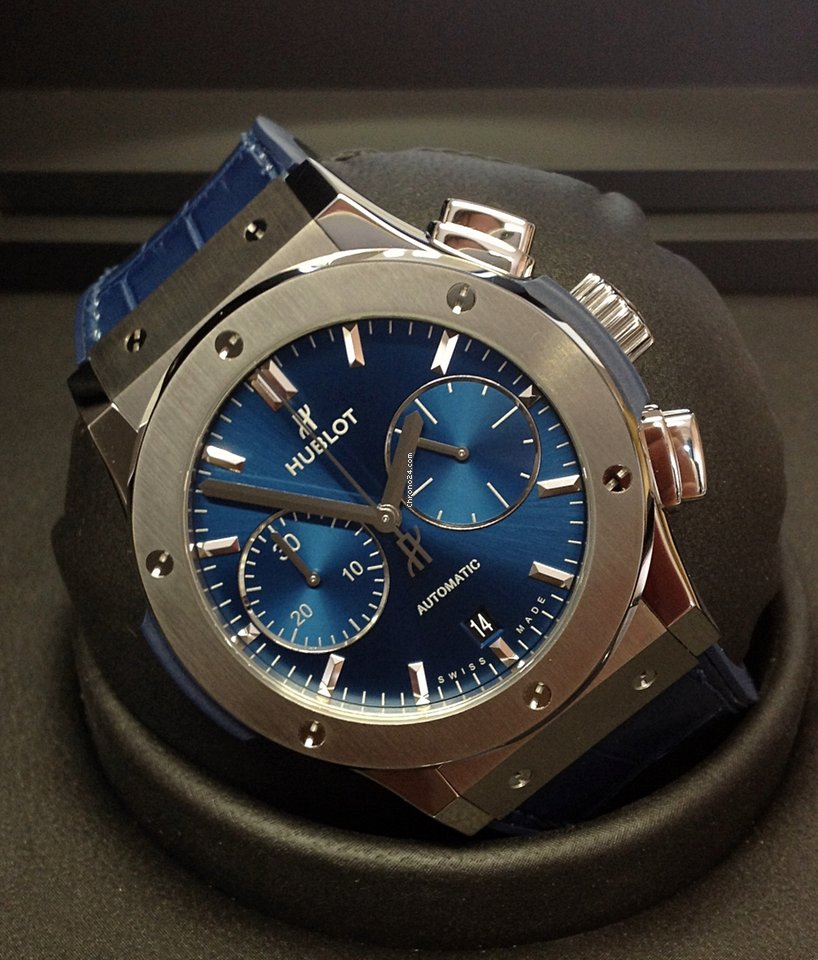 Hublot Classic Fusion Blue Mens watch Unisex Automatic Titanium 521.nx.7170.lr Replica 4