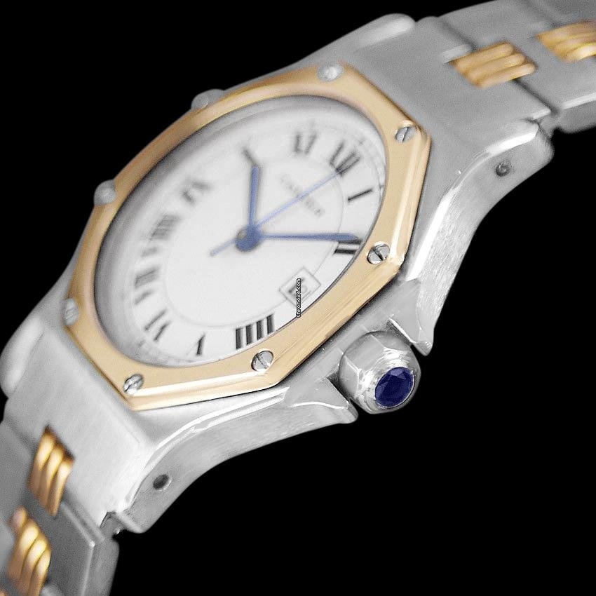 IMG_9081 Cartier Santos Mens watch Unisex Automatic Gold Steel 8306ST Replica 4