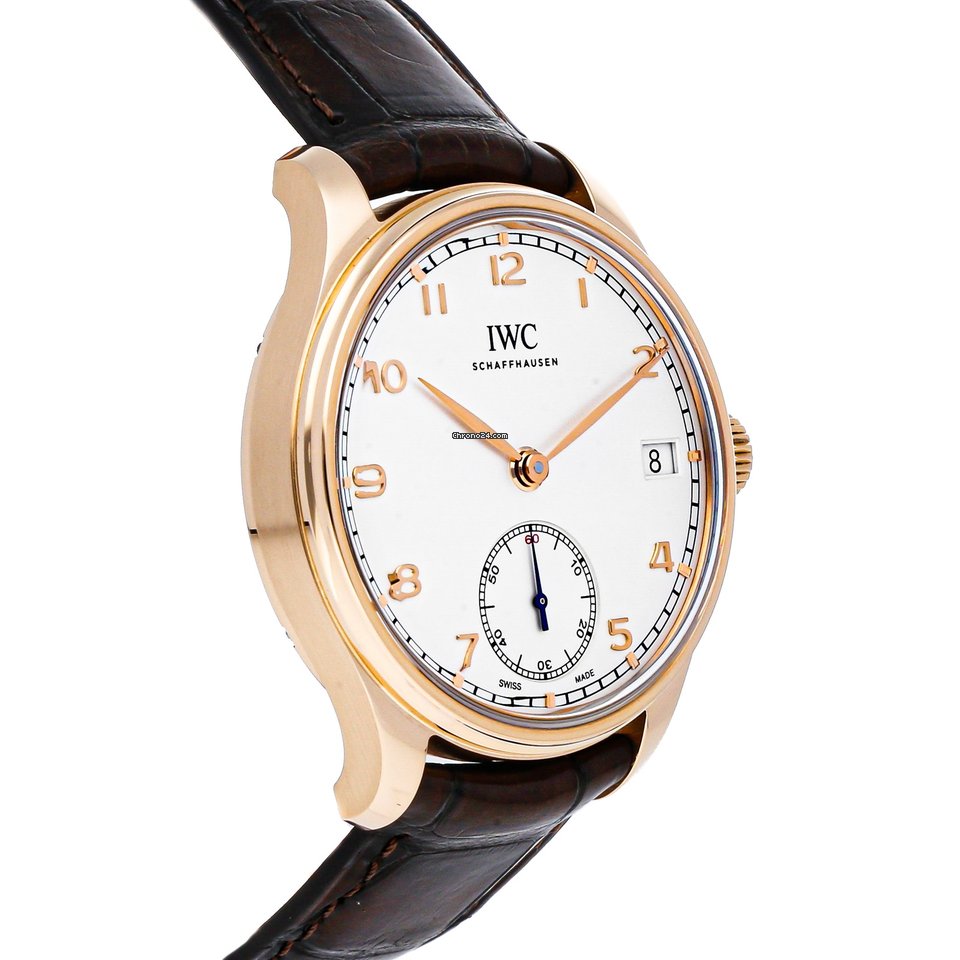 IWC Portuguese Hand-Wound Mens watch Unisex Manual winding Rose gold IW5102-04 Replica 4