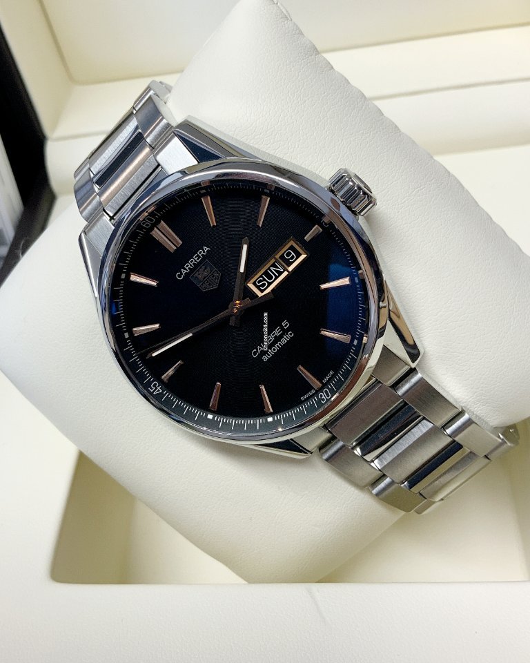 IMG_9081 TAG Heuer Carrera Calibre 5 Mens watch Unisex Automatic Steel war201c.ba0723 Replica 4