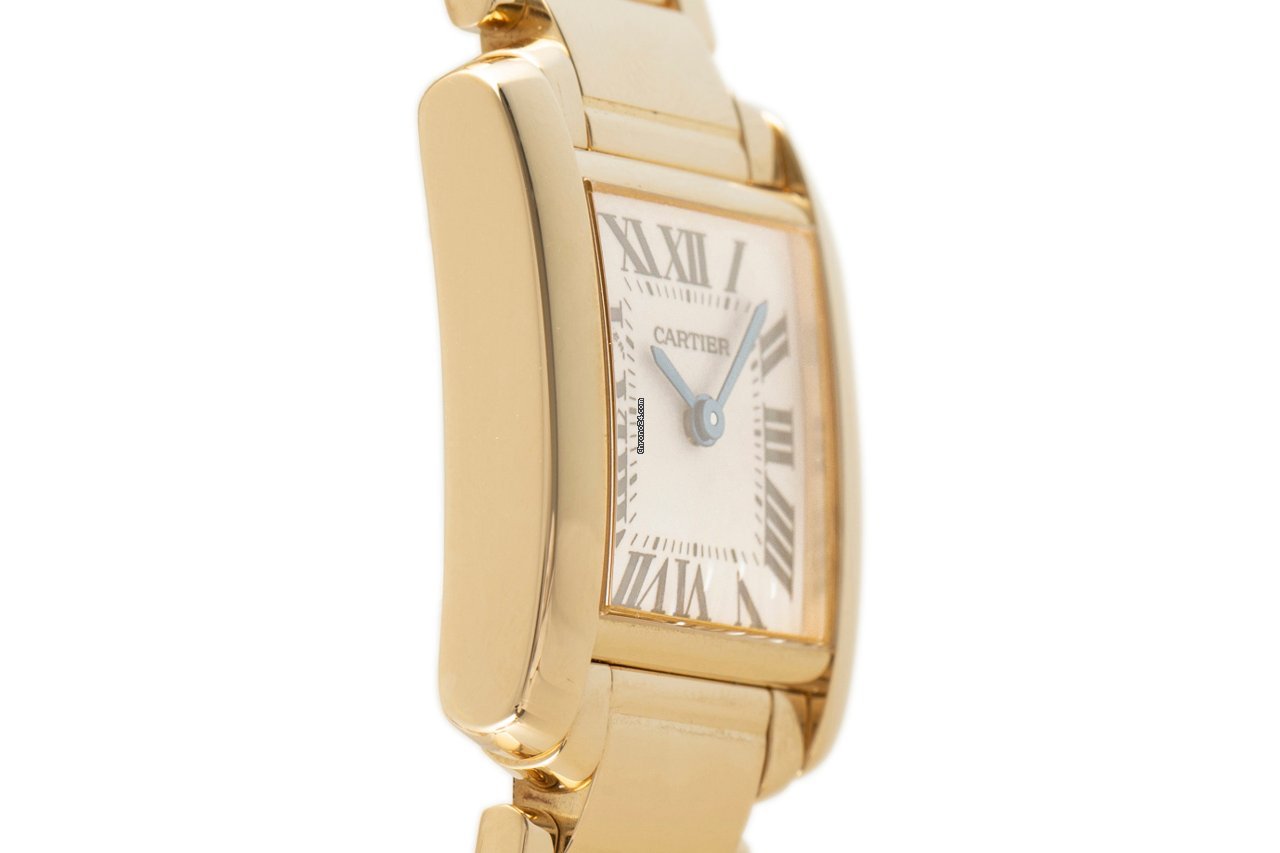 IMG_9081 Cartier Tank Francaise Womens watch Quartz Yellow gold 2385 Replica 4