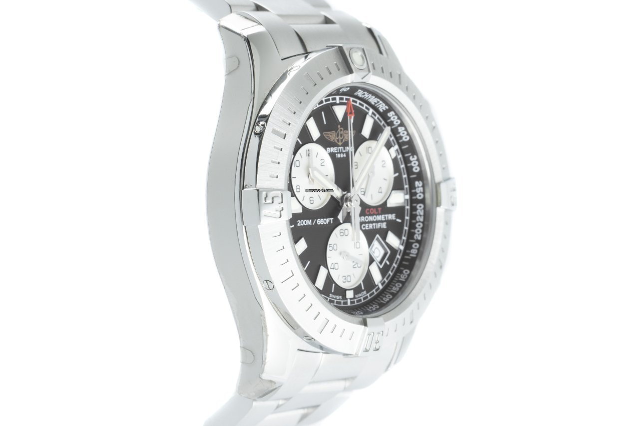 IMG_9081 Breitling Colt Chronograph Mens watch Unisex Quartz Steel A73388 Replica 4