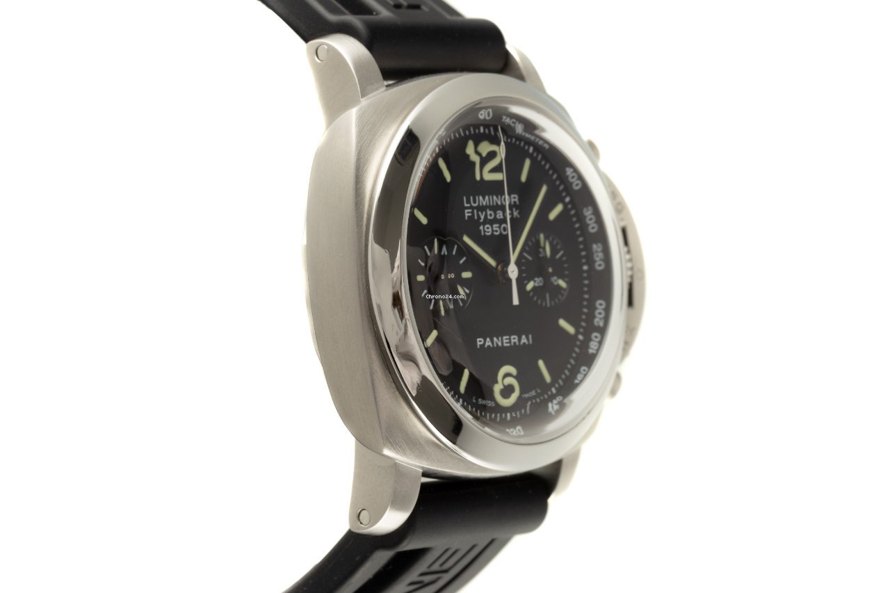 IMG_9081 Panerai Luminor 1950 3 Days Chrono Flyback Mens watch Unisex Automatic Steel PAM00212 Replica 4