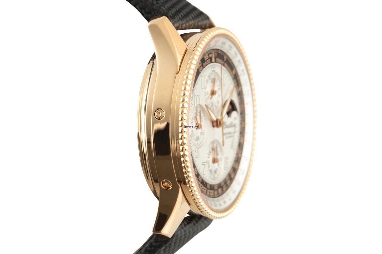 IMG_9081 Breitling Montbrillant Olympus Mens watch Unisex Automatic Yellow gold H19350 Replica 4