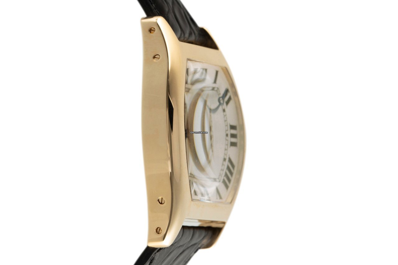 IMG_9081 Cartier Tortue Mens watch Unisex Manual winding Yellow gold 2496 C Replica 4