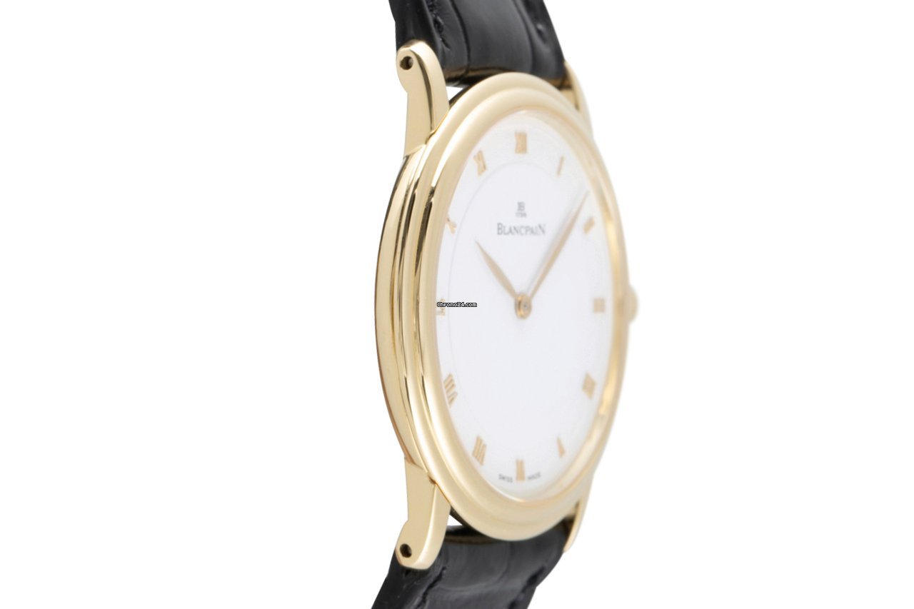 IMG_9081 Blancpain Villeret Mens watch Unisex Manual winding Yellow gold 0021-1418 Replica 4