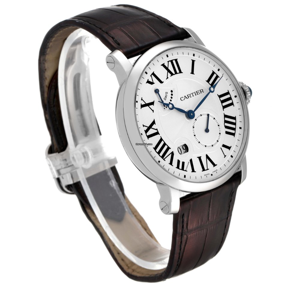 IMG_9081 Cartier Rotonde de Cartier Mens watch Unisex Manual winding White gold W1556202 Replica 4