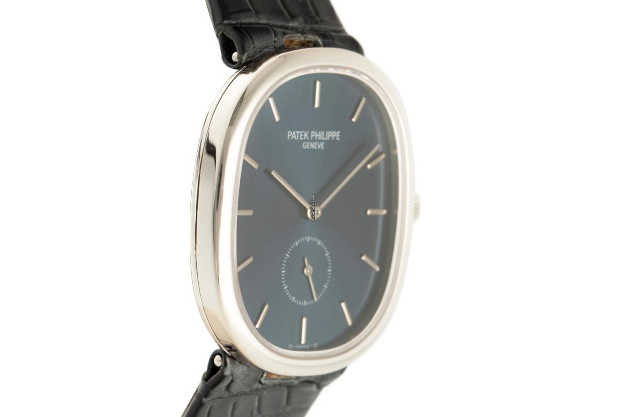 IMG_9081 Patek Philippe Golden Ellipse Mens watch Unisex Manual winding White gold 3978 Replica 4