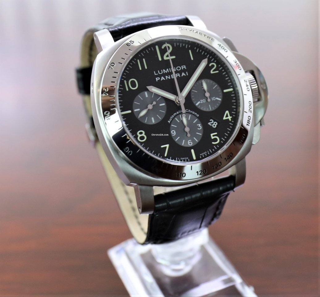 IMG_9081 Panerai Luminor Chrono Mens watch Unisex Automatic Steel PAM 00162 Replica 4