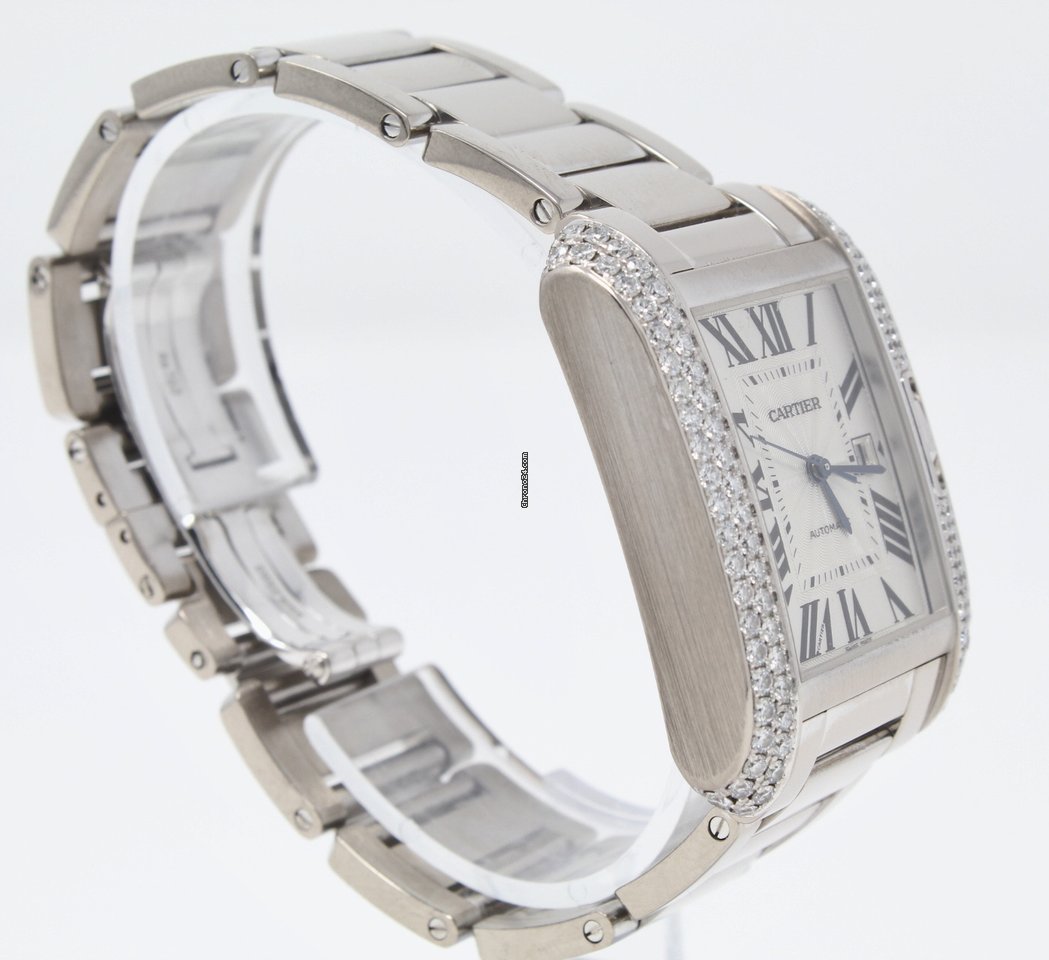 IMG_9081 Cartier Tank Anglaise Mens watch Unisex Automatic White gold WT100009 Replica 4