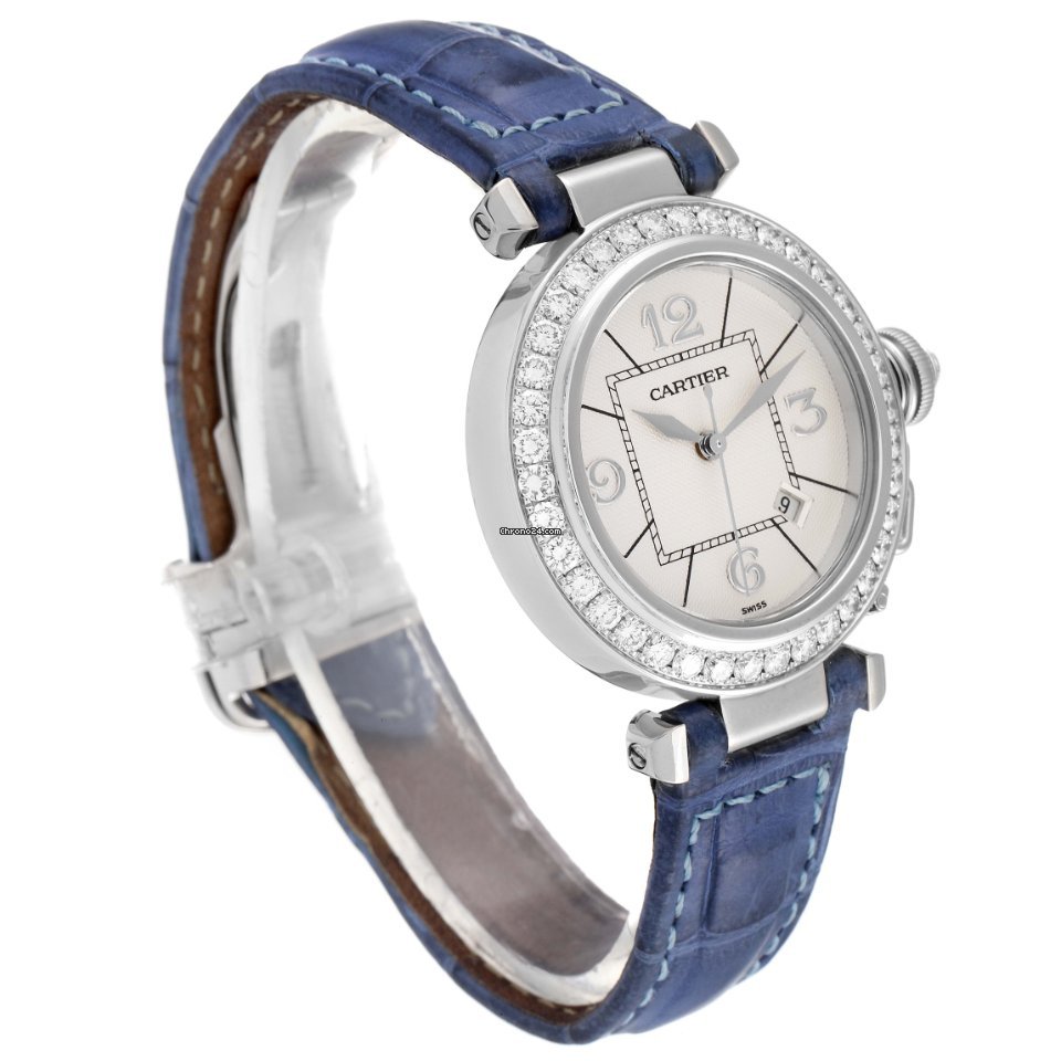 IMG_9081 Cartier Pasha Womens watch Automatic White gold WJ111651 Replica 4