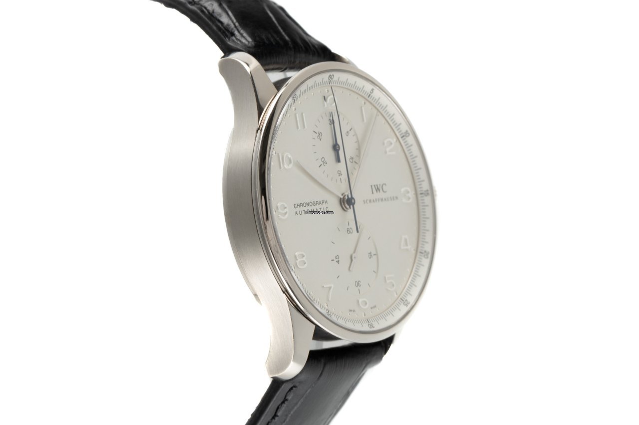 IMG_9081 IWC Portuguese Chronograph Mens watch Unisex Automatic White gold IW371405 Replica 4