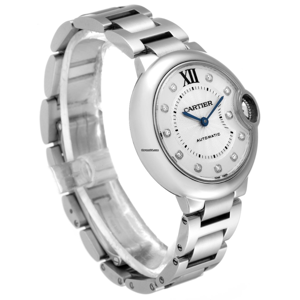 IMG_9081 Cartier Ballon Bleu 33mm Womens watch Automatic Steel WE902074 Replica 4