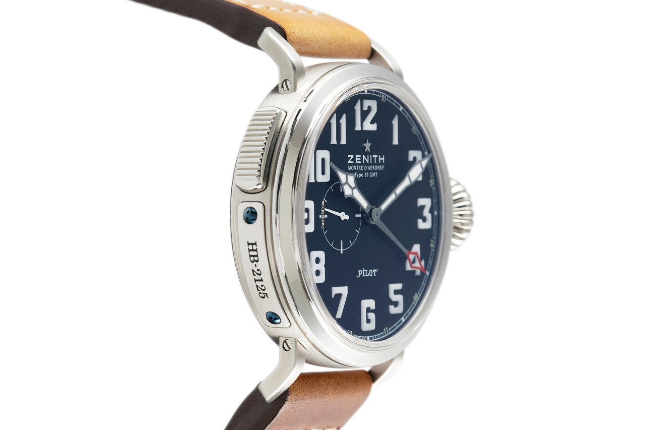 IMG_9081 Zenith Pilot Type 20 GMT Mens watch Unisex Automatic Steel 03.2430.693 Replica 4