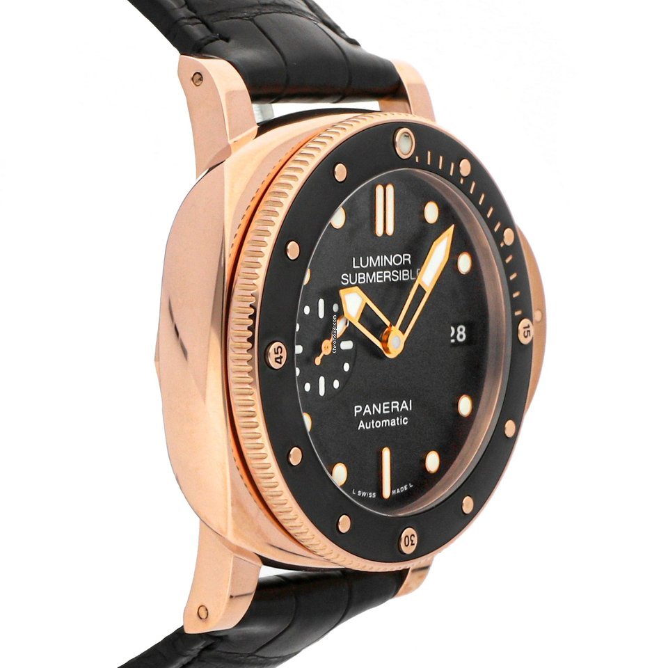 IMG_9081 Panerai Luminor Submersible 1950 3 Days Automatic Mens watch Unisex Automatic Rose gold PAM00684 Replica 4