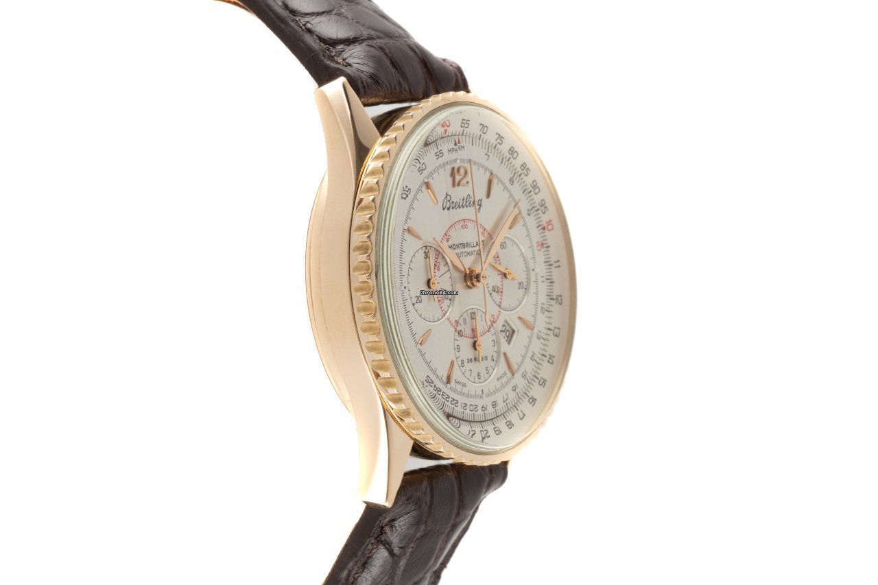 IMG_9081 Breitling Montbrillant Mens watch Unisex Automatic Yellow gold H41330 Replica 4