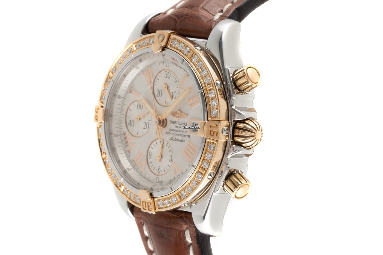 IMG_9081 Breitling Chronomat Evolution Mens watch Unisex Automatic Gold Steel C13356 Replica 4