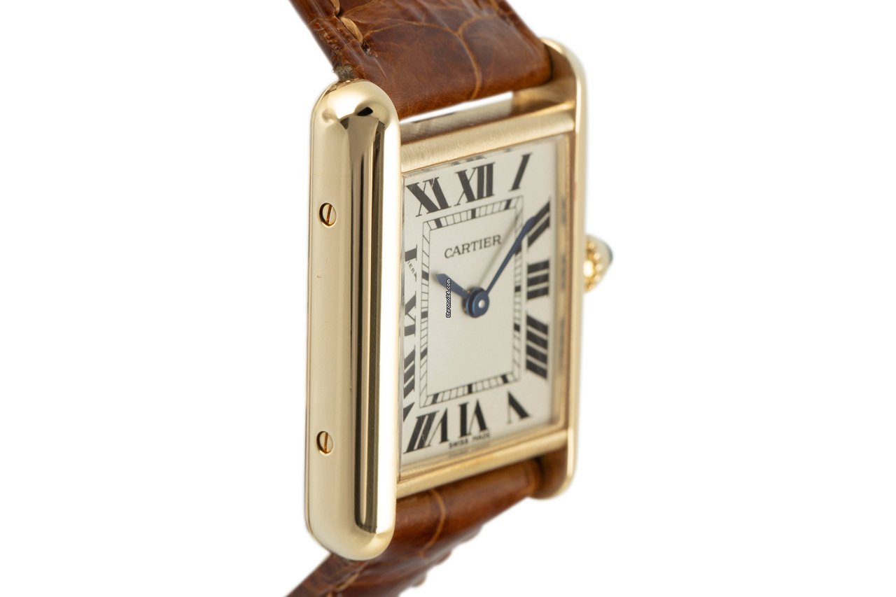 IMG_9081 Cartier Tank Louis Cartier Womens watch Quartz Yellow gold 2442 Replica 4