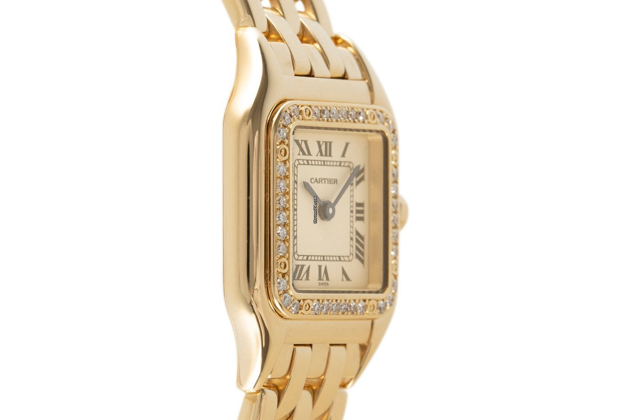 IMG_9081 Cartier Panthere Womens watch Quartz Yellow gold 12802 Replica 4