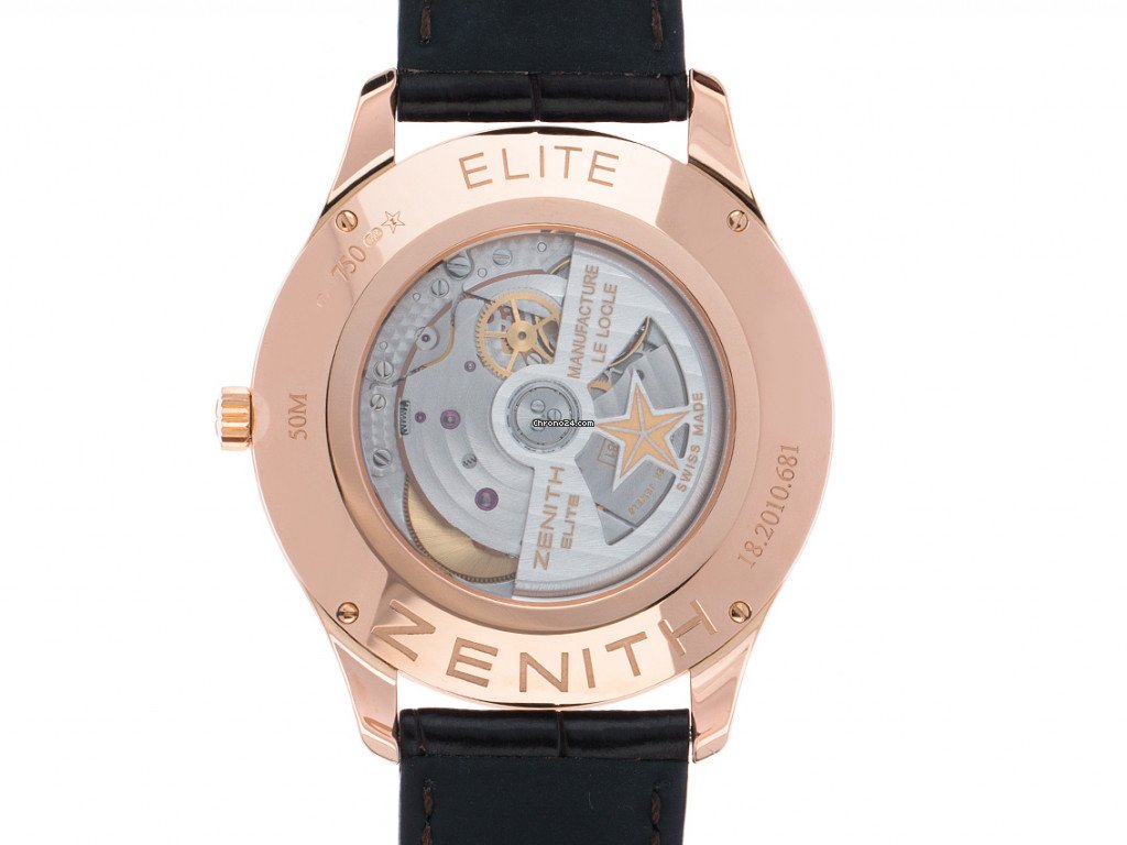 Zenith Elite Ultra Thin Mens watch Unisex Automatic Rose gold 18.2010.681 01.C498 Replica 4