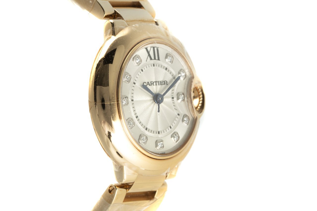 IMG_9081 Cartier Ballon Bleu 28mm Womens watch Quartz Yellow gold WJBB0016 Replica 4