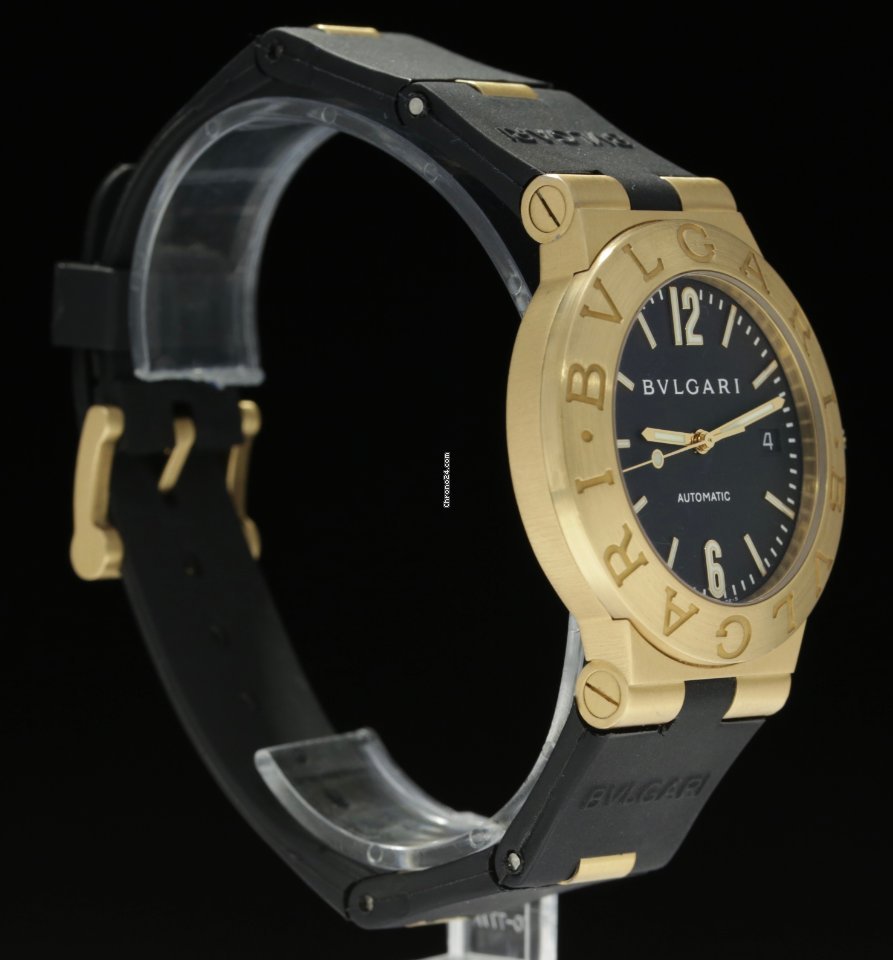 Bulgari Diagono Mens watch Unisex Automatic Yellow gold SD 38 G Replica 4
