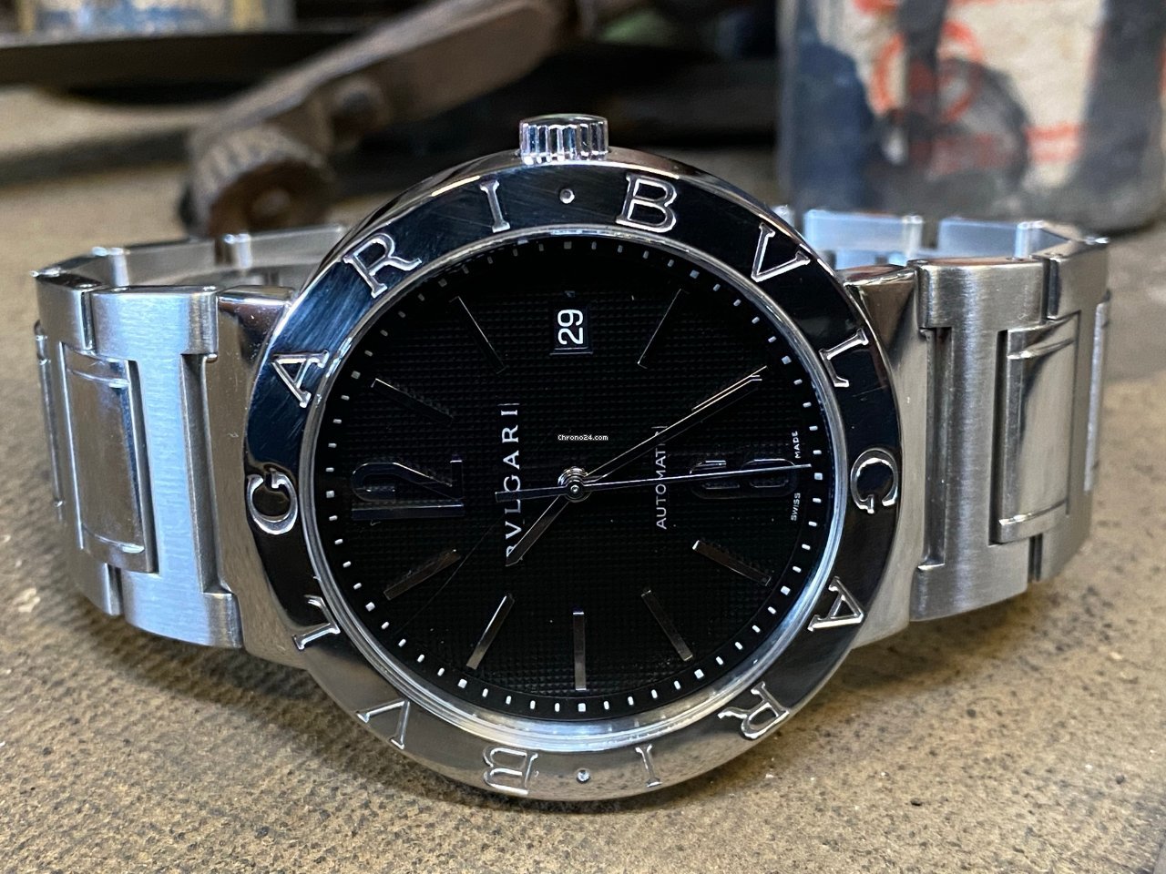 IMG_9081 Bulgari Bulgari Mens watch Unisex Automatic Steel BB 42 SS AUTO Replica 4