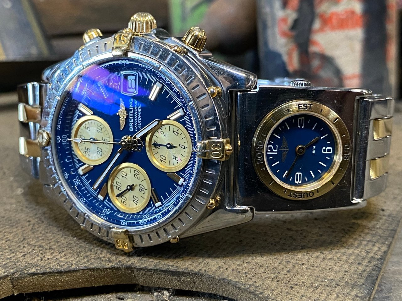 IMG_9081 Breitling Blackbird Mens watch Unisex Automatic Gold Steel B13350 Replica 4