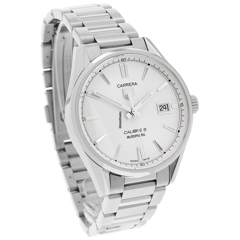 TAG Heuer Carrera Calibre 5 Mens watch Unisex Automatic Steel WAR211B Replica 4