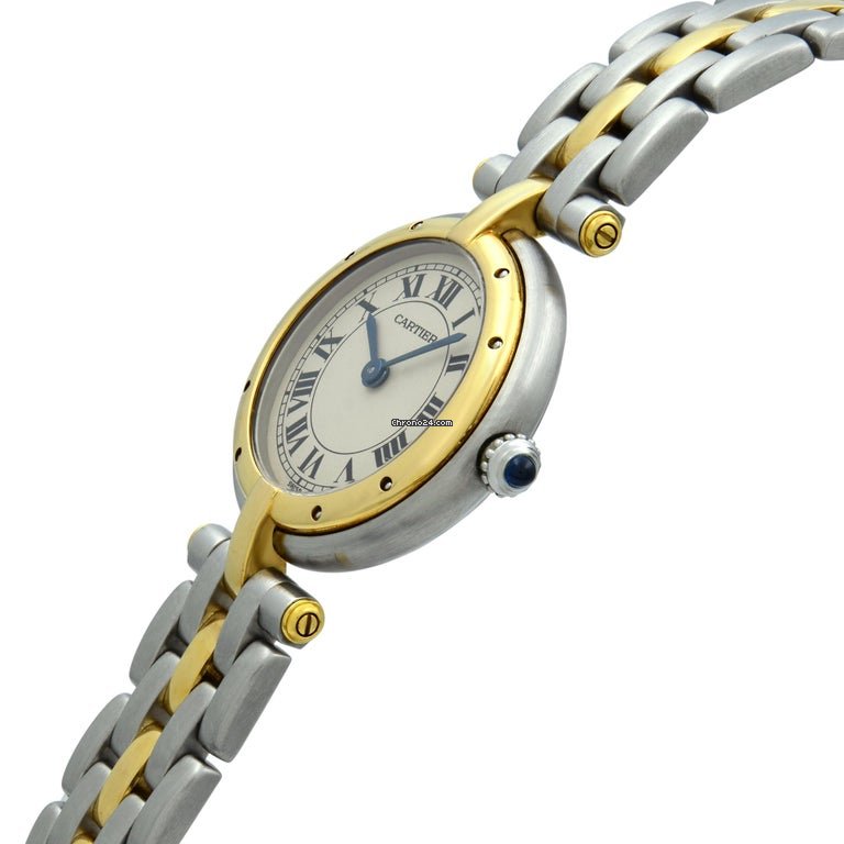 IMG_9081 Cartier Panthere Womens watch Quartz Gold Steel 1057920 Replica 4