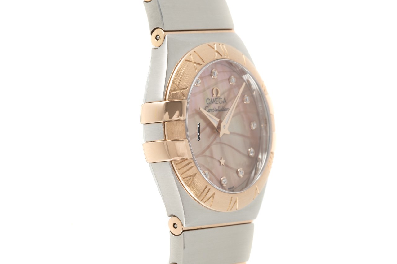 IMG_9081 Omega Constellation Quartz Womens watch Quartz Gold Steel 123.20.27.60.57.002 Replica 4