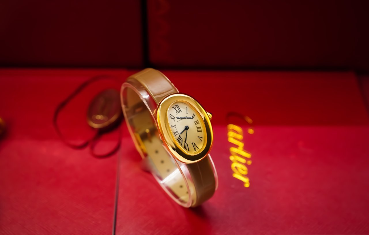 Cartier Baignoire Womens watch Quartz Yellow gold WGBA0007 Replica 4