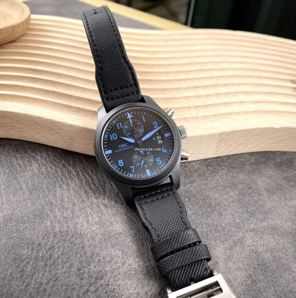 IWC Pilot Chronograph Top Gun Ceramic IW388003 Replica 4