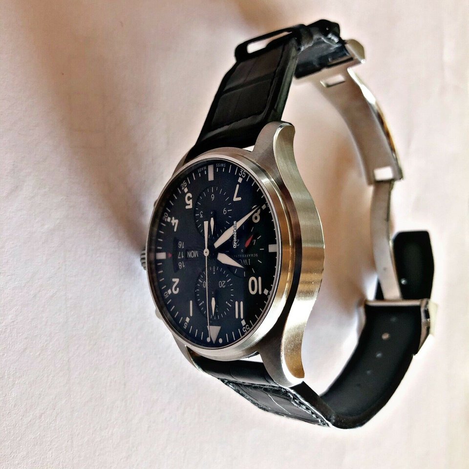IMG_9081 IWC Pilot Chronograph Mens watch Unisex Automatic Steel IW3777 Replica 4