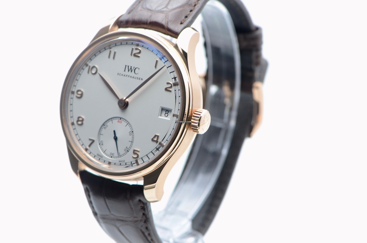 IWC Portuguese Hand-Wound Mens watch Unisex Manual winding Rose gold IW510204 Replica 4