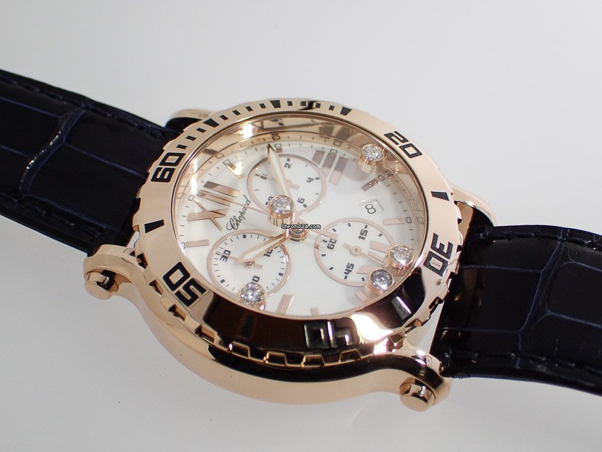IMG_9081 Chopard Happy Sport Womens watch Quartz Red gold 283581-5003 Replica 4