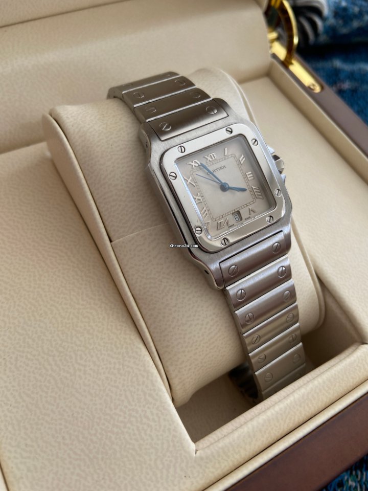 Cartier Santos Galbee Mens watch Unisex Quartz Steel 987901 Replica 4