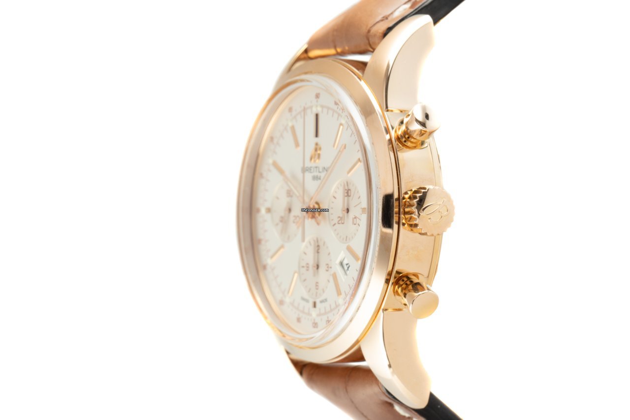 IMG_9081 Breitling Transocean Chronograph Mens watch Unisex Automatic Red gold RB0152 Replica 4